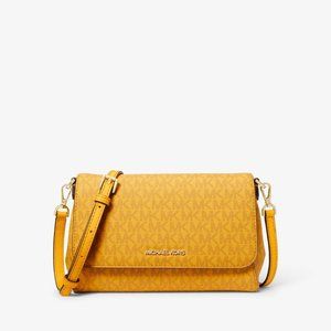 Michael Kors Medium Logo Convertible Crossbody Bag Jasmine Yellow